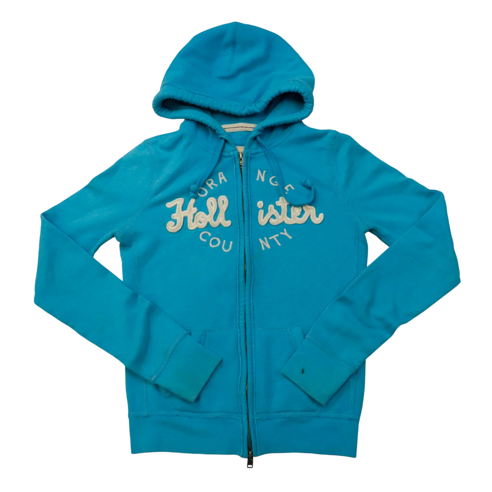 Vintage Hollister Blue ZIP Up Hoodie Size S